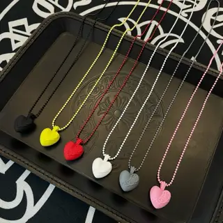 Chrome Hearts resin necklace with heart shape