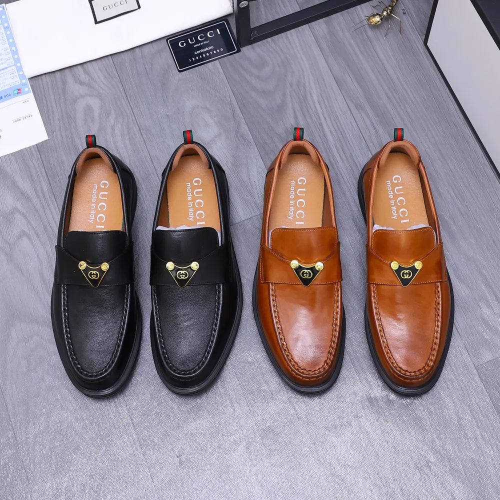 GUCCI business casual leather shoes