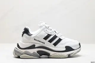 Adidas Originals x Balenciaga Triple S polyester fabric leather shock-absorbing non-slip 710021