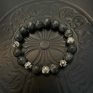 Chrome Hearts classic natural rock grey beads*retro multi-element bracelet