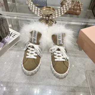 miumiu Miu snow boots cotton shoes 2024 autumn and winter new cotton shoes furry shoes from