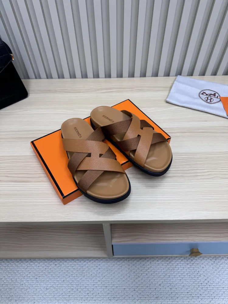 Hermès snake-print sandals