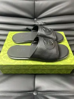 Gucci Double G Presbyopic Flip Flops Cross Sandals Thick Sole Slippers Beach Shoes