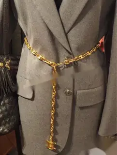Celine waist chain necklace dual-use antique Arc de Triomphe