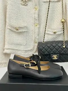 Chanel Milan Fashion Show Bow Mary Jane Shoes