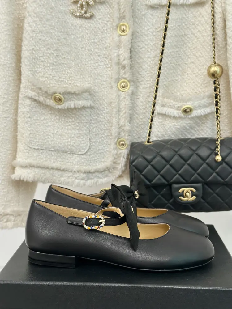 Chanel Milan Fashion Show Bow Mary Jane Shoes