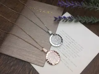 Bvlgari full diamond round necklace Original 1:1 workmanship