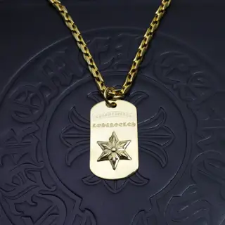 Chrome Hearts handmade craftsmanship Gold classic best-selling necklace