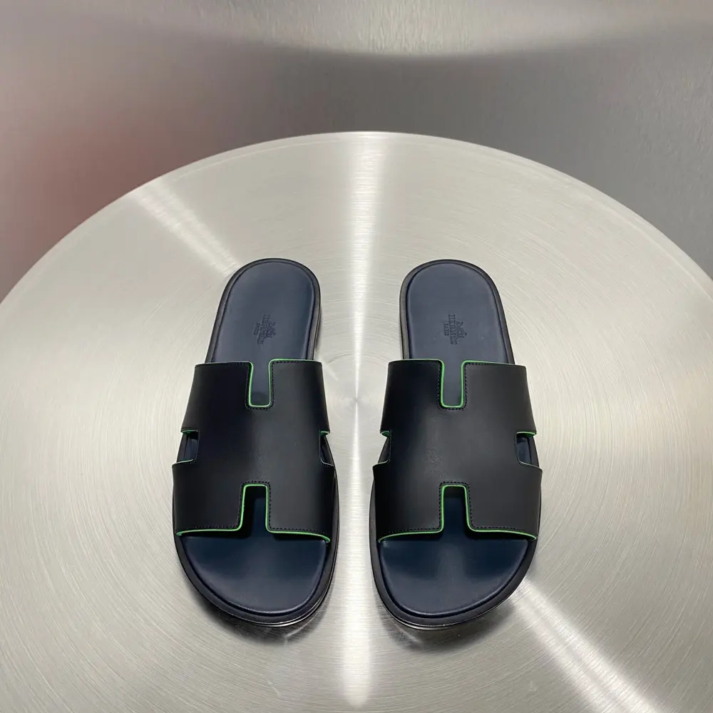 Hermès Classic H Slippers ~ High-end men’s sandals• beach shoes slippers ~ counter