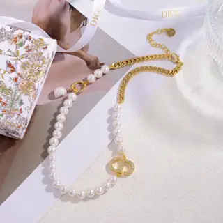 Dior new style Dior new necklace loved by all the top brands Metal texture counterattack