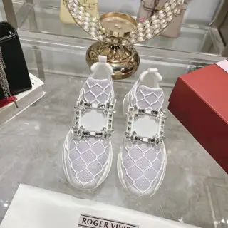 Roger Vivier 3D embossed dad shoes are so pretty
