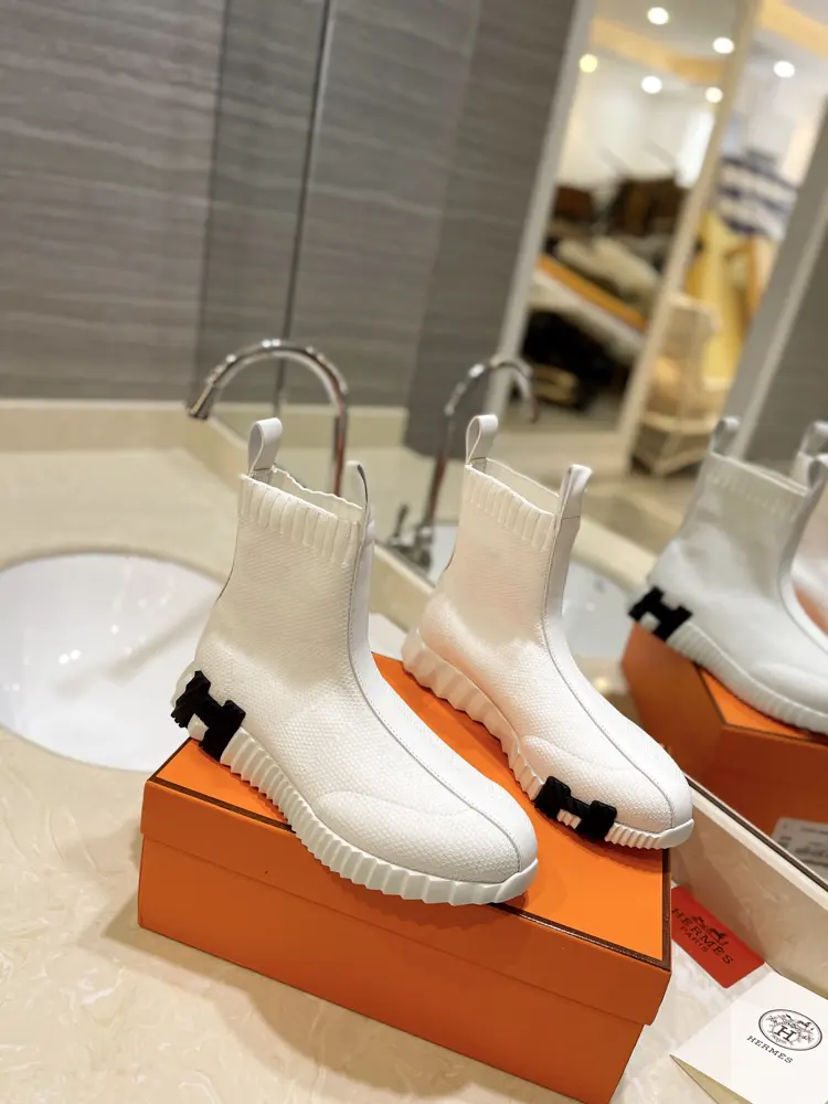 Hermès knitted casual shoes