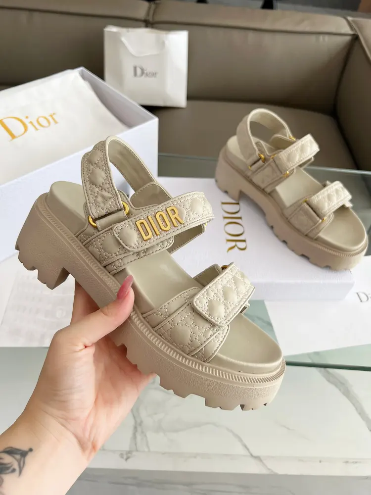 Dior Magic Thick-soled Mid-heeled Sandals Upper + Lining: Original custom materials