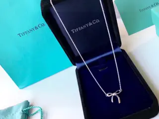 Tiffany Bowknot Necklace counter synchronized hot sale 925 sterling silver vacuum plating