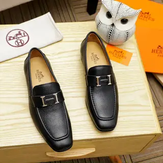 Hermès casual business leather shoes Official website original copy