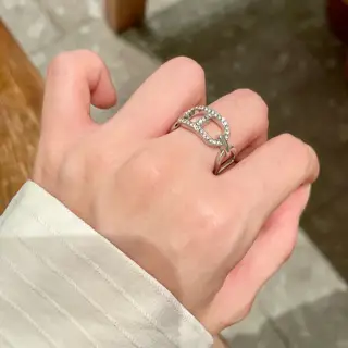 Dior CD diamond fashion series ring