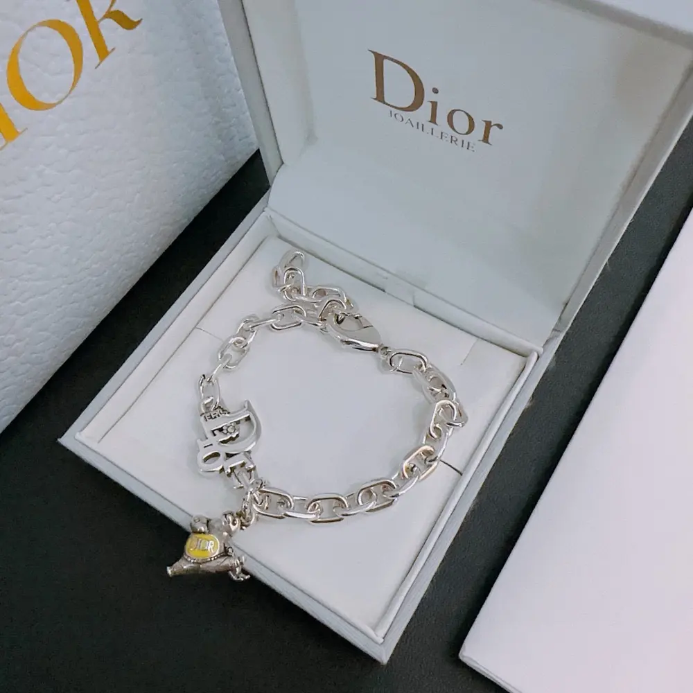 Official version DIOR multi-element agate Thai silver style bracelet