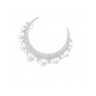 Apm monaco single Thousand and One Nights star and moon pearl earrings