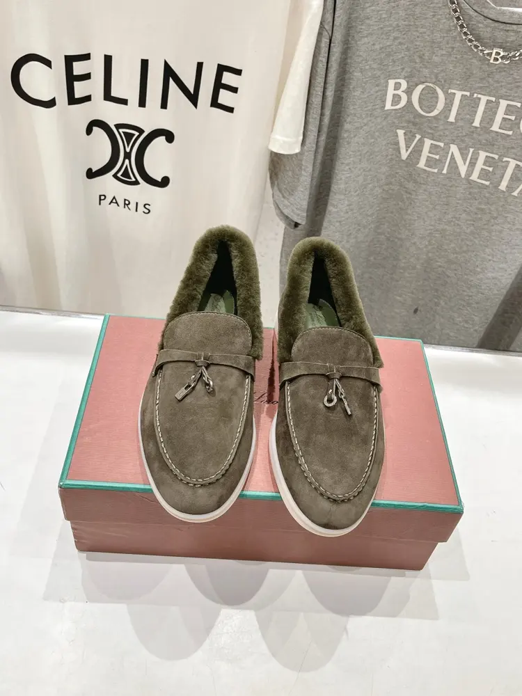 Loro piana furry shoes