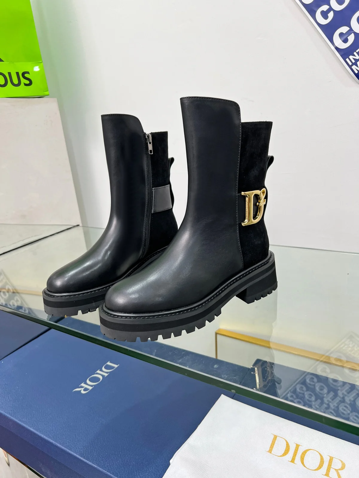 Dior D2 buckle knight boots