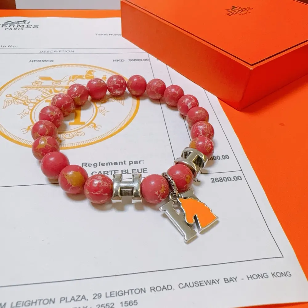 New product launch Hermas bracelet Luxury Hermes bracelet Snake skin stone bracelet for men