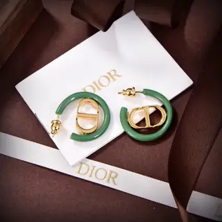 DIOR oil drop earrings The same brass material as the counter