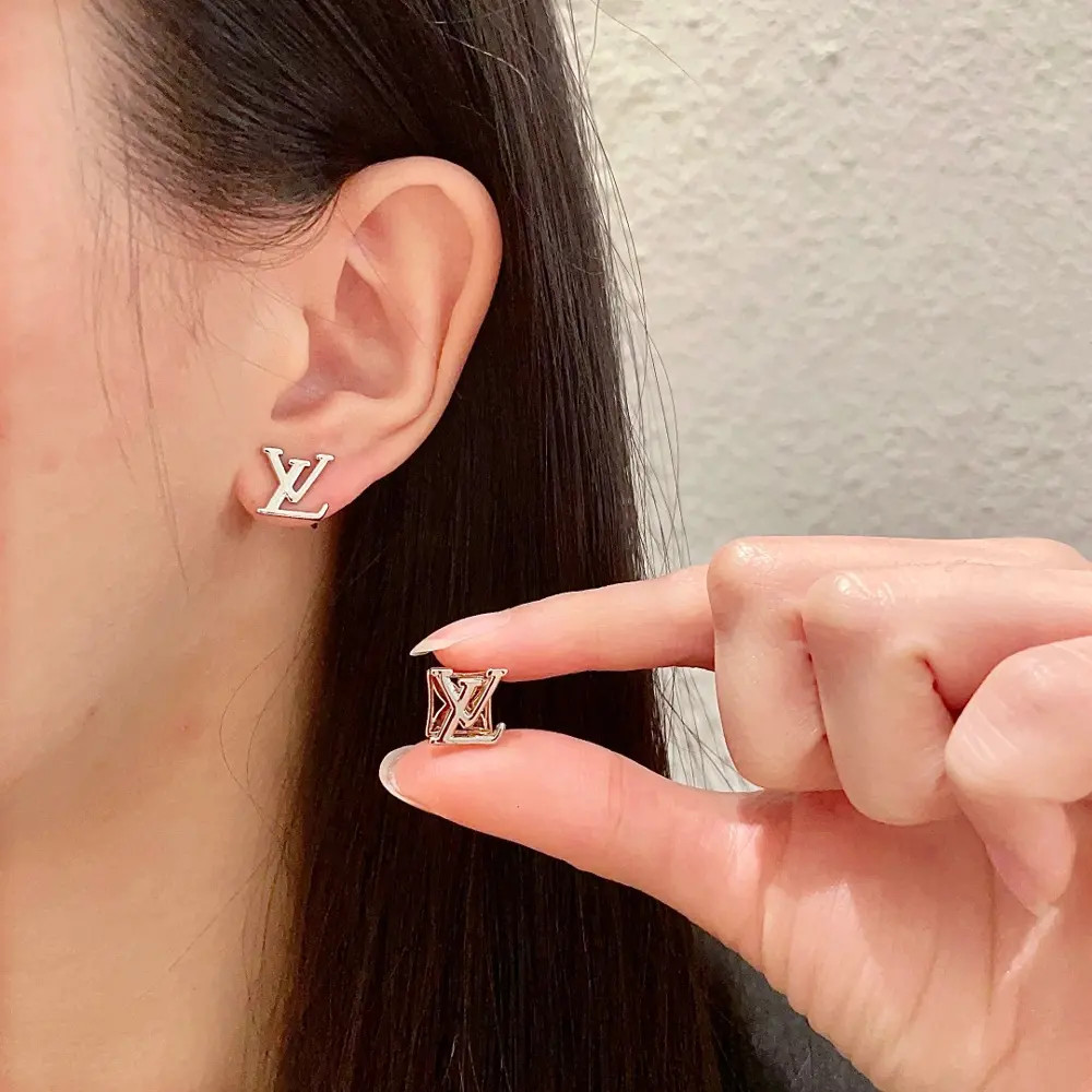 Louis Vuitton classic monogram earrings