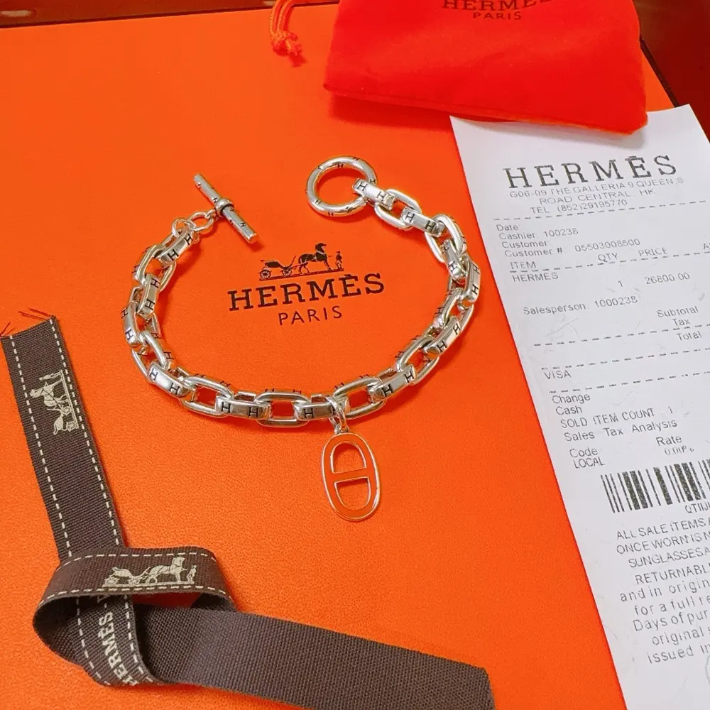 New Hermès bracelet thickened platinum version. High-end precision version of many Internet