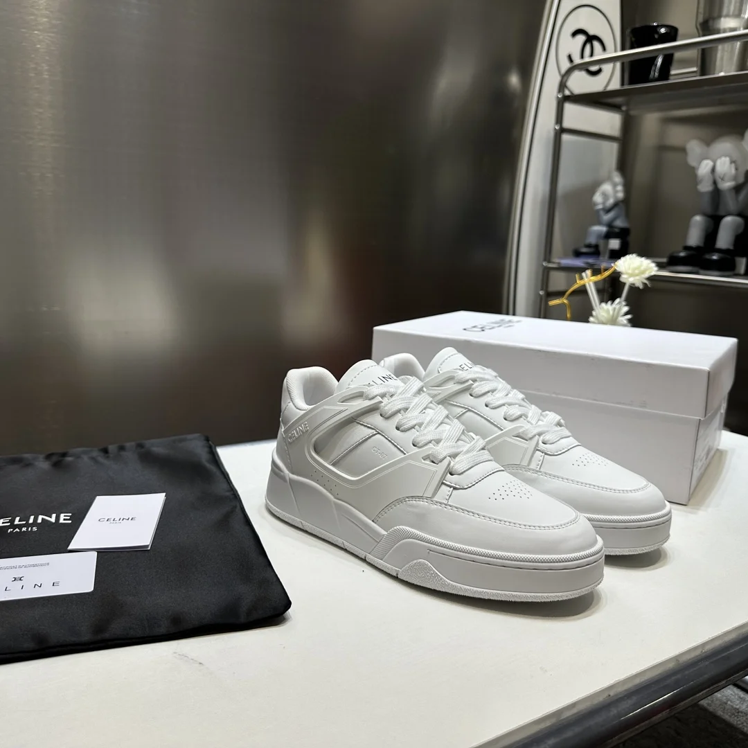 Celine new arrival CT-07 spring and summer new low-top couple sports casual white shoes