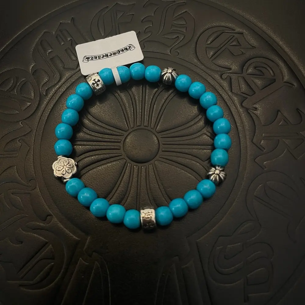 Chrome Hearts classic retro multi-element blue turquoise bracelet