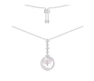 Apm monaco diamond star mother-of-pearl necklace