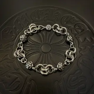 Chrome Hearts classic retro hoop buckle six-pointed round ball bracelet