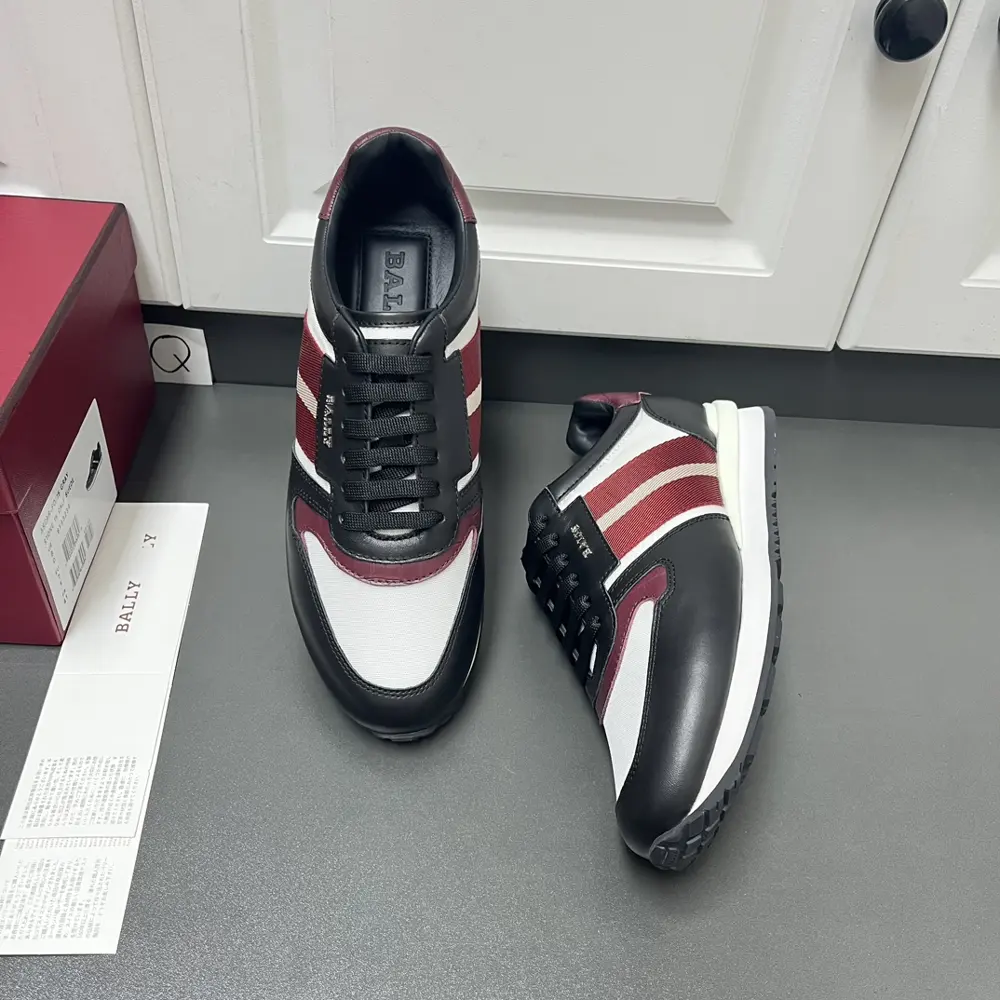 BALLY Men’s Leather Fabric Sneakers