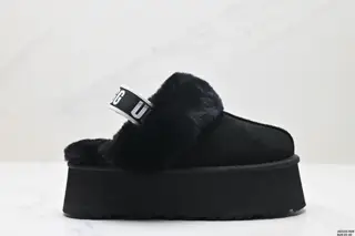 UGG autumn and winter new fur wool slippers with thick soles for warm and removable home