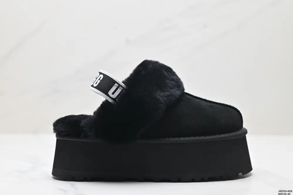 UGG autumn and winter new fur wool slippers with thick soles for warm and removable home