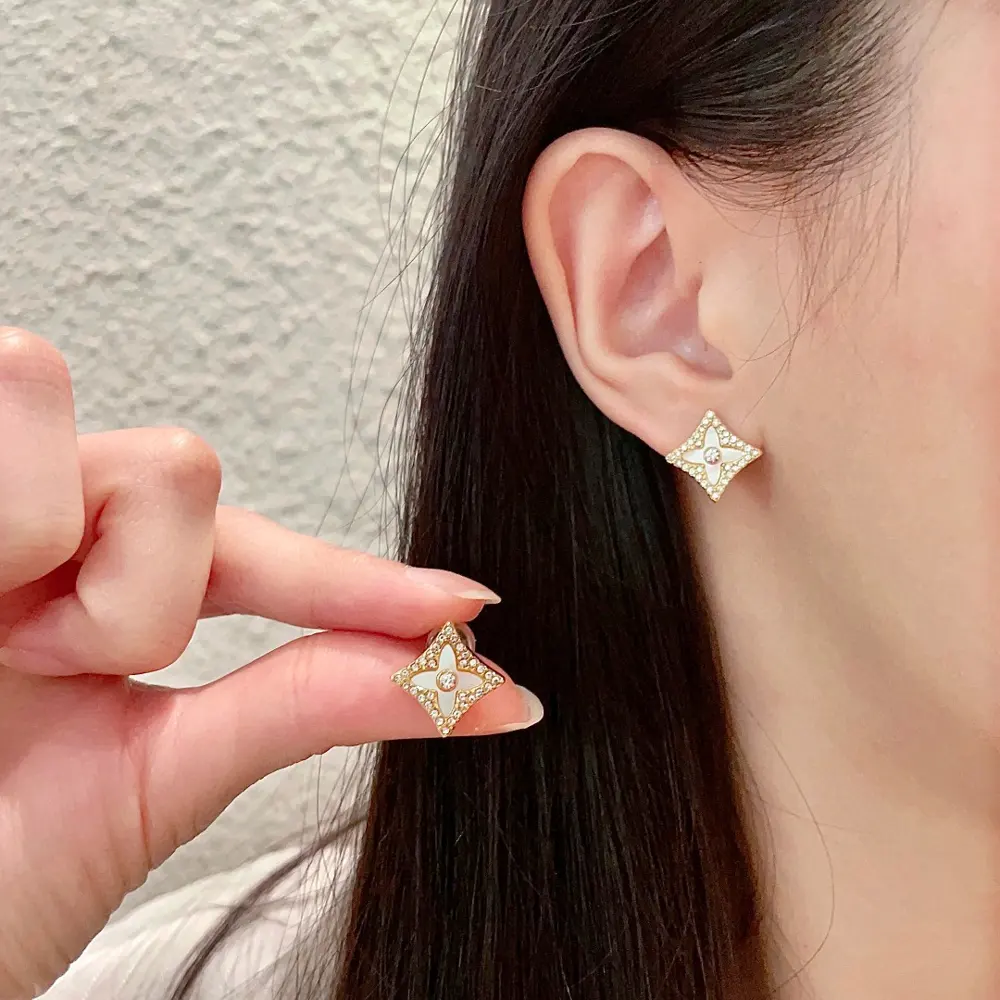 Louis Vuitton classic monogram earrings