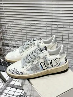 Golden Goose Graffiti Print Dirty Shoes