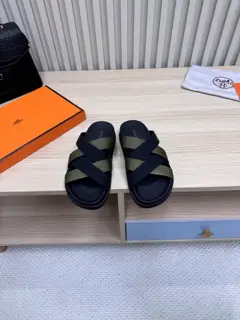 Hermès snake-print sandals