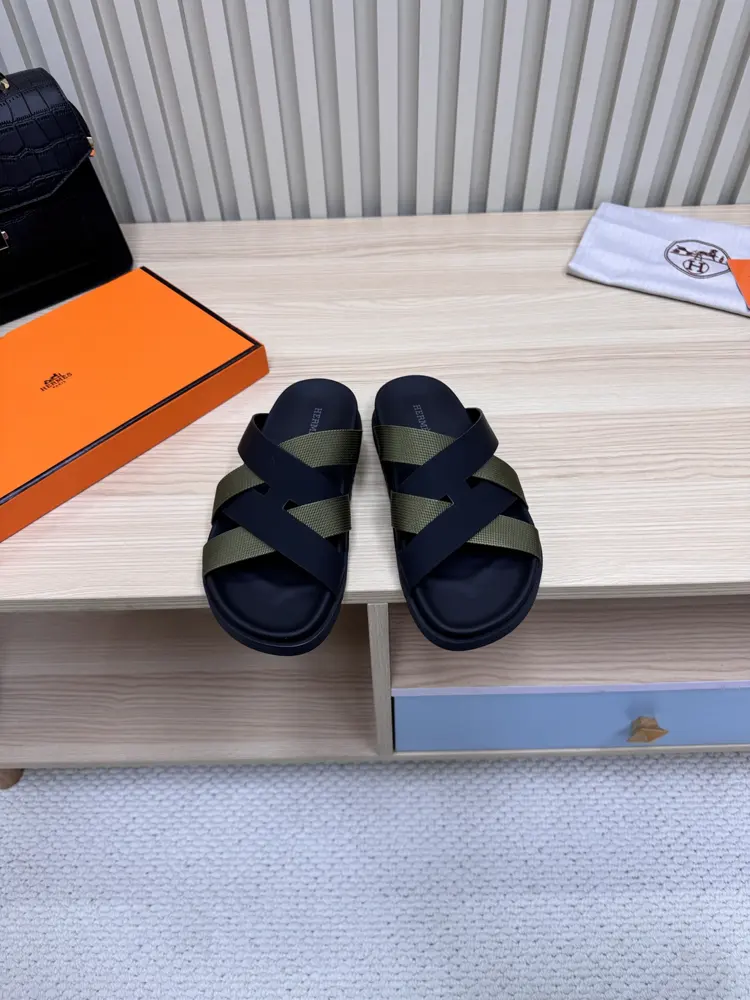 Hermès snake-print sandals