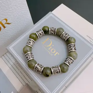 DIOR Multi-element agate Thai silver style bracelet. Same style as G-Dragon. Retro style
