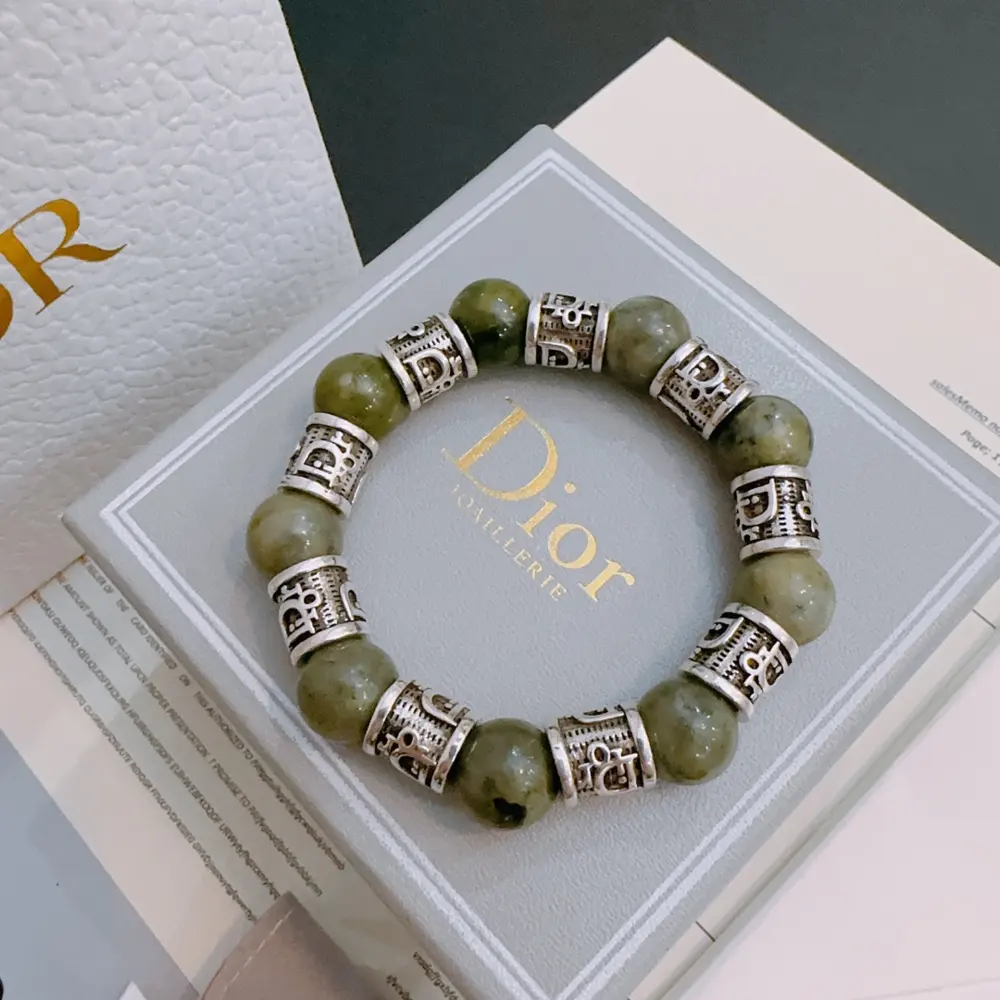DIOR Multi-element agate Thai silver style bracelet. Same style as G-Dragon. Retro style