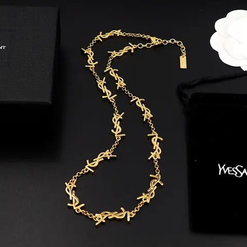 Yves Saint Laurent letter necklace