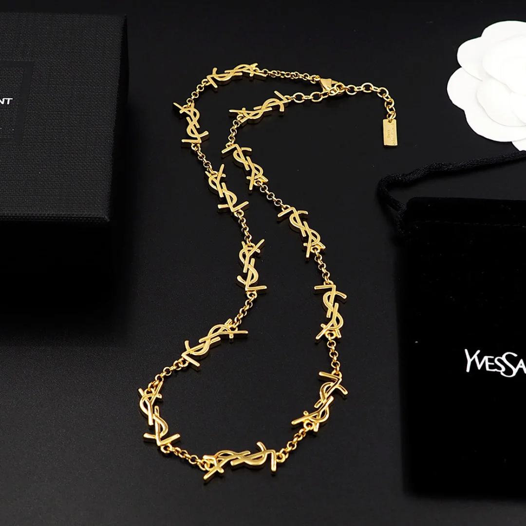 Yves Saint Laurent letter necklace