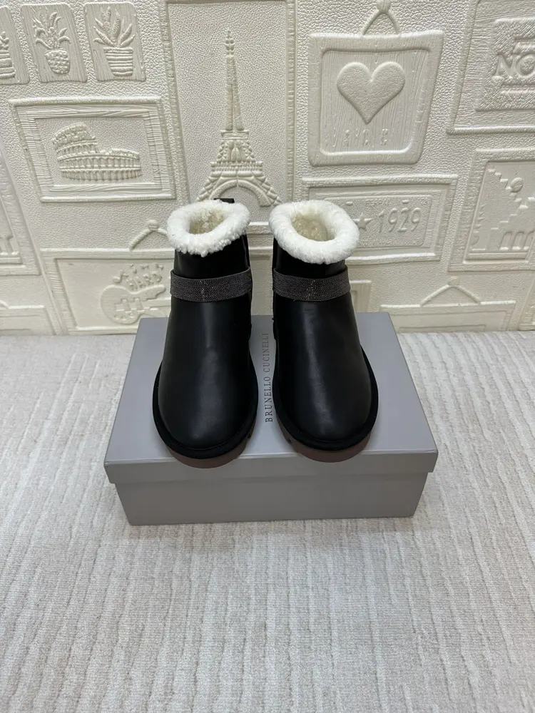 Brunello Cucinelli lambskin low boots