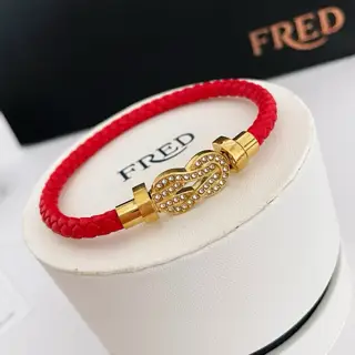 FRED bracelet rose gold full diamond 8-shaped buckle bracelet