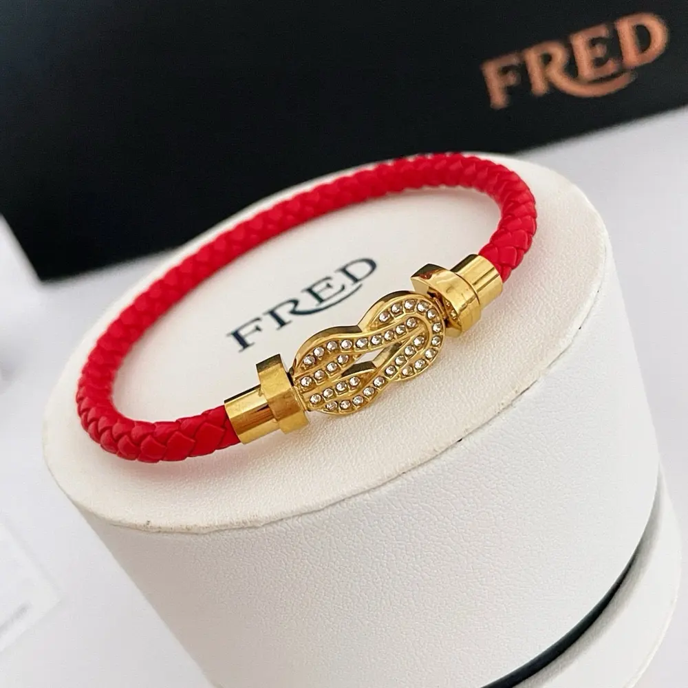 FRED bracelet rose gold full diamond 8-shaped buckle bracelet