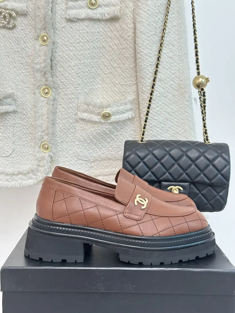 Chanel Diamond Pattern Shoes