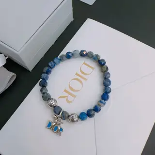 DIOR Multi-element agate Thai silver style bracelet