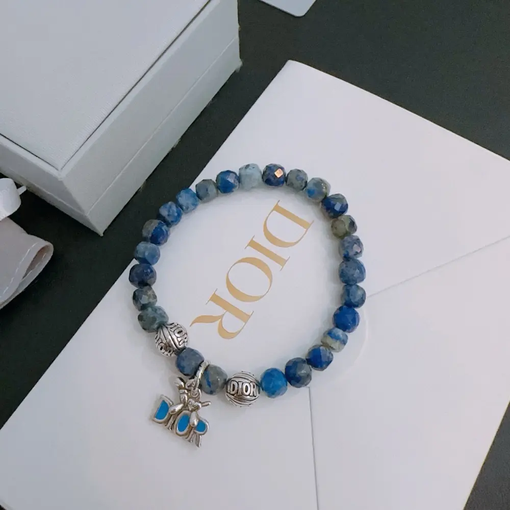 DIOR Multi-element agate Thai silver style bracelet
