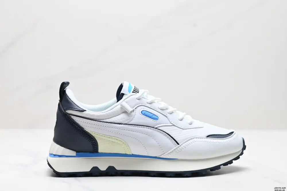 PUMA Rider FV Ivy League fabric leather retro easy to wear shock-absorbing wear-resistant 387672